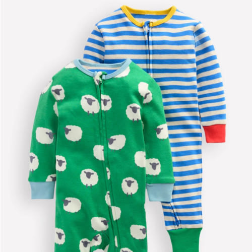 Twin Pack Rompers-Sapling Green Sheep | Boden USA