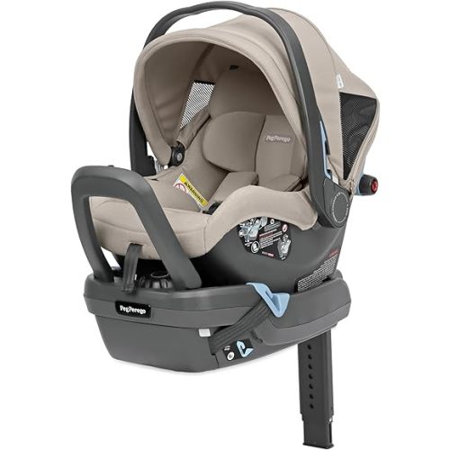 Peg Perego Primo Viaggio Nido - Rear Facing Infant Car Seat - Includes Base with Load Leg & Anti-Rebound Bar - for Babies 4 to 30 lbs - Made in Italy - Astral