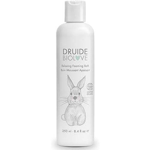 Laboratoires Druide BioLove Druide Relaxing Foaming Bath – Bubble Bath for Babies & Kids – Made with Essential Oils, Vegan & Sulfate-Free Formula, 250 ml (8.4 oz.) Chamomile, Orange, Star Anise