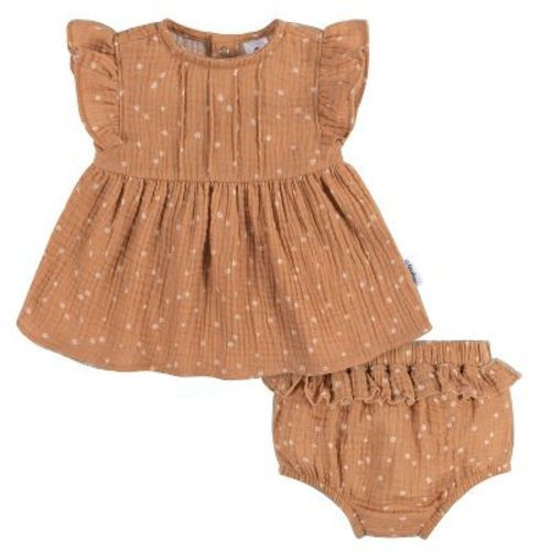 Gerber Baby Girls' Dress And Diaper Cover - Palms - 6-9 Months - 2-piece