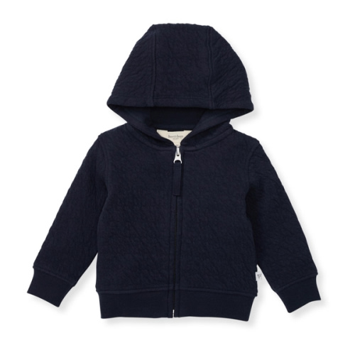 Organic Cotton Quilted Bee Baby Jacket Midnight