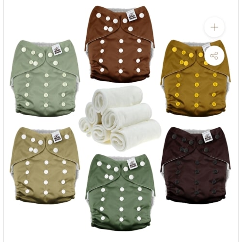 POCKET DIAPER 3.0 WITH INSERTS - 6 PACK(Pinetree Cabin)