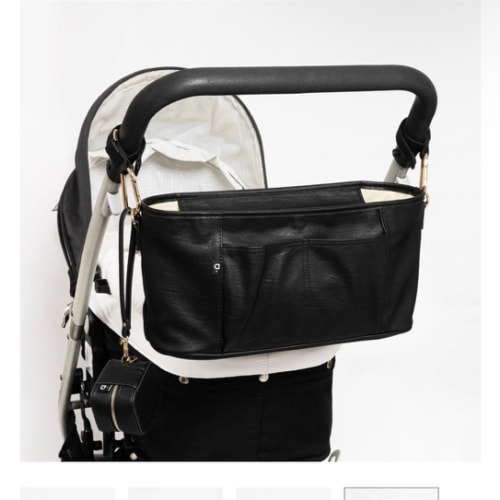 The Hayes Pram Caddy Baby Bag - Black