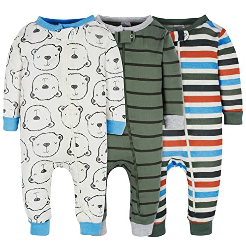 Onesies Brand baby-boys 3-pack Snug Fit One-piece Cotton Pajamas
