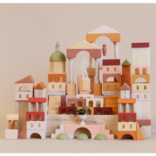 Sensory Toys, Building Blocks Set "Italy. Acient City", Wooden Toys, Montessori Toys, Educational Toys, Pretend Play, Waldorf Toys