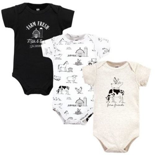Hudson Baby Unisex Baby Cotton Bodysuits, Farm Friends
