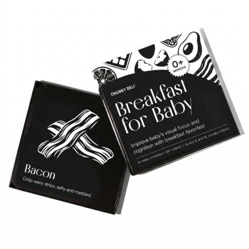 Breakfast for Baby High-Contrast Art Cards B&W Sensory Toys – Chunky Deli