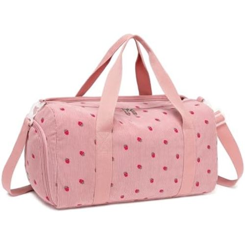 BLUBOON Duffle Bag Girls Kids Cute Gym Bag with Shoes Compartment & Wet Separation Waterproof Sports Overnight Travel Bag
