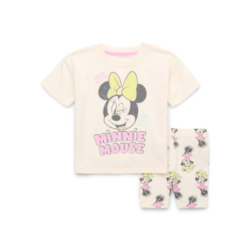 Minnie Mouse Toddler Girl Graphic Tee and Bike Shorts Set, 2-Piece, Sizes 12M-5T