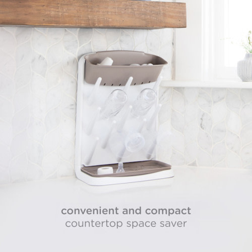 Vertical Bottle Drying Rack - Taupe