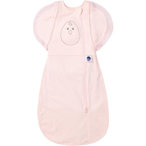 Nested Bean Air 6-in-1 Adaptable Baby Sleep Sack – Comfort & Safety for Natural Sleep, Preferred Arm Position Reduces Startle Reflex, Better Sleep for Baby, SM (13-18.5 lbs.) Soft Pink