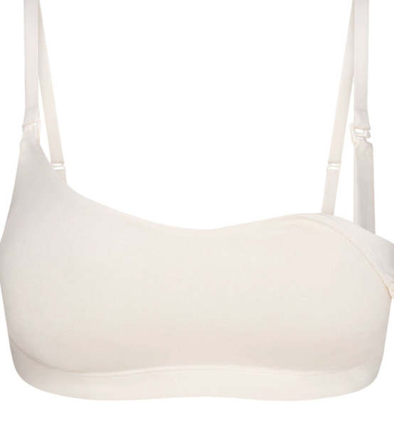 COTTON JERSEY MATERNITY NURSING SCOOP BRALETTE | MARBLE | SKIMS