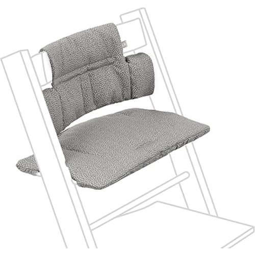 Stokke Tripp Trapp Classic Cushion 2, Dots Grey - Pair with Tripp Trapp Chair or High Chair for Support & Comfort - Machine Washable