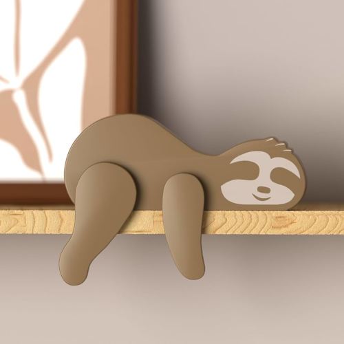 PUTSKA Woodland Nursery Decor - Wooden Animal for Baby Boy Nursery Decor, Forest Decoration for Room, Shelf, Bedroom (Sloth)