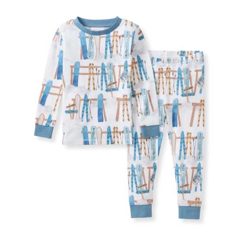 Sunrise Slopes Organic Cotton Two-Piece Pajamas - Mountain Blue – Burt's Bees Baby