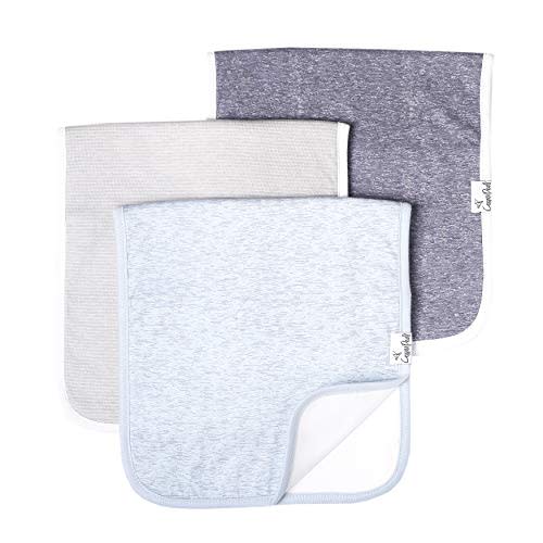 Copper Pearl Premium Baby Burp Cloths - 3-Pack Large Cotton Burp Cloths, Extra Soft Spit Up Rags with 3 Absorbent Layers, Perfect for Baby Boy and Baby Girl Gifts (21" x 10" Size, Lennon Set)