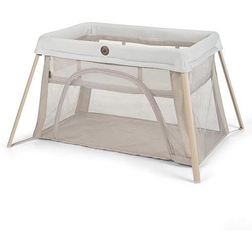 Maxi-Cosi Calao Travel Play Yard, Infant Bassinet, Toddler Playpen, Portable, Lightweight, Foldable, Easy Setup, with Carry Bag, Breathable Mesh, Classic Oat
