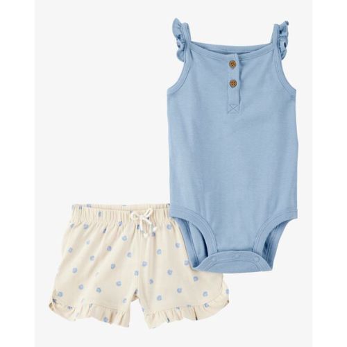 Baby 2-Piece Tank Bodysuit & Shell Print Pull-On Short Set - Carter's | Carter's