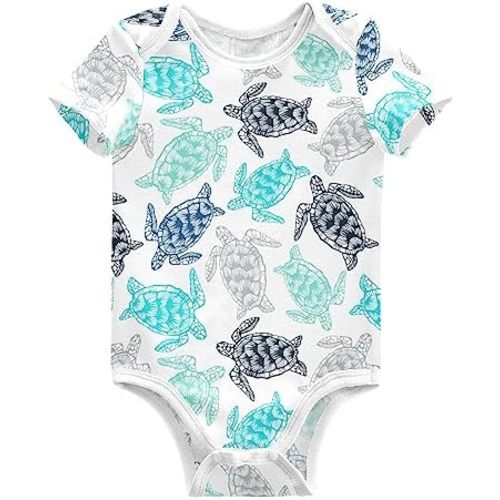 Ollabaky Unisex Baby Bodysuits Short-Sleeve Cotton Baby Clothes for Girls Boys 0-24 Months