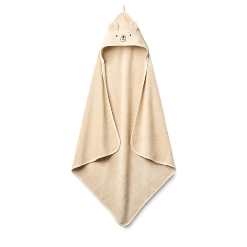 Baby Hooded Towel – Organic Cotton Baby Bath Towels – Baby Towels, Baby Bath Towels for Baby Boy, Baby Girl, 32" x 32" Super-Soft and Absorbent Baby Towels for Newborn (Bear - Fog)