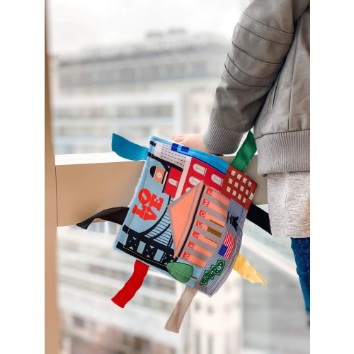 Philadelphia Philly City of Love Crinkle Travel Taggy 8&quot; Toy - Clip to Stroller Liberty Bell Pennsylvania Soother Touch and Feel Baby Gift