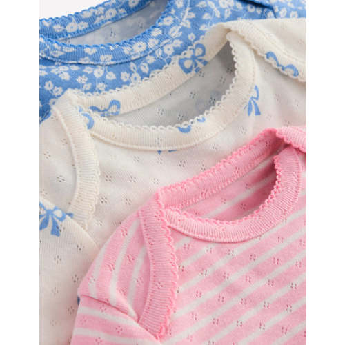 3 Pack Pointelle Bodies-Soft Ivory Tiny Bows | Boden USA