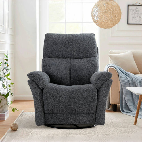 Canora Grey Hawn 33.5'' Wide Modern and Super Soft Swivel and Rocker Manual Recliner Chair & Reviews | Wayfair