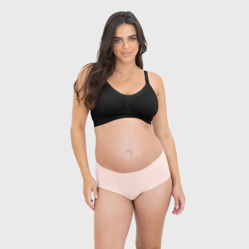 Kindred Bravely Grow With Me Maternity + Postpartum Briefs - Light Pink 1X: Nylon & Spandex, Wide Waistband