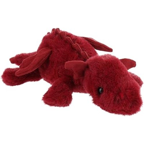 Apricot Lamb Toys Plush Plum Lying Dragon Dinosaur Stuffed Animal Soft Cuddly Perfect for Child (Red Dragon,15 Inches)