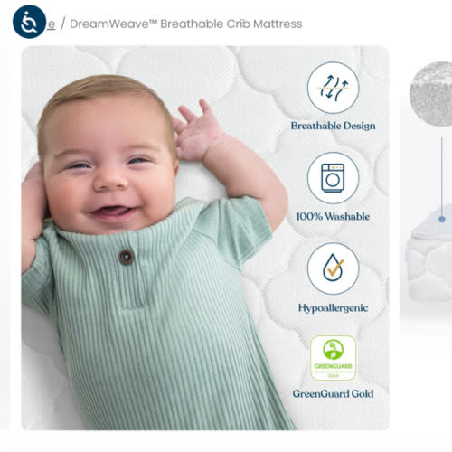 HALO DreamWeave Breathable Crib Mattress