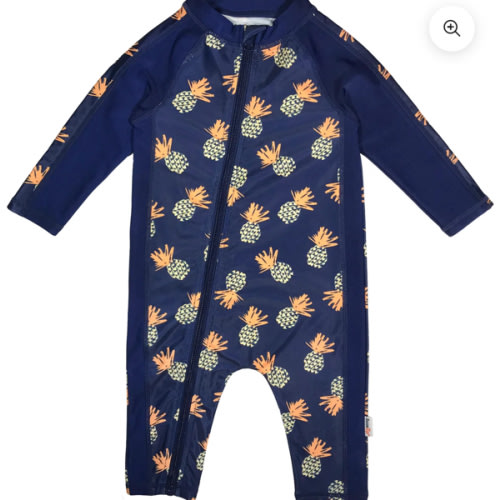 Sunsuit - Long Sleeve Romper Swimsuit | "Pineapple Dreams"