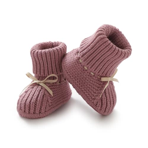 mimixiong Baby Booties Newborn Infant Sock Shoes Hand Knitting Crochet Boy and Girl Cozy Shoes