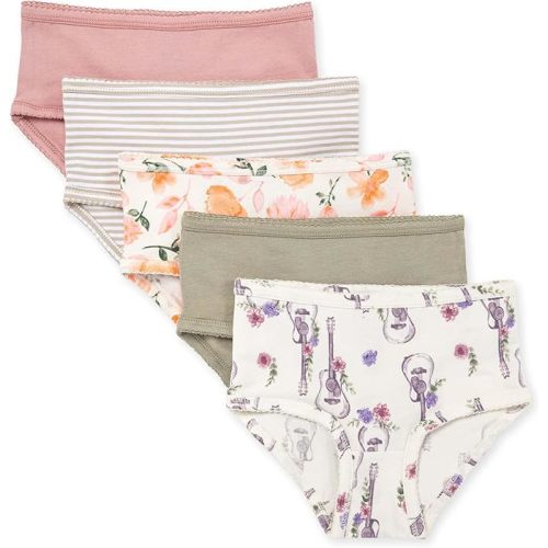 Burt's Bees Baby Toddler Girls' Underwear (Set of 5)