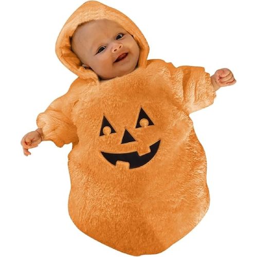 Infant Baby Girl Boy Halloween Outfits Long Sleeve Jumpsuit Ghost Romper One Piece Fall Winter Hoodie Bodysuit