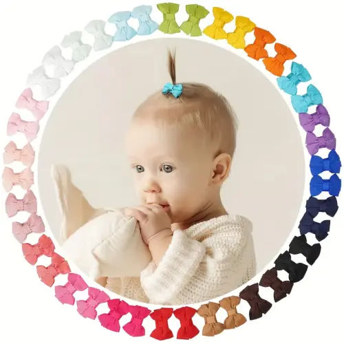 40pcs hair clips clips pastel colors hair bows for girls non clips small size 1 4 inch fit for fine hair - kids' fashion - temu Temu
