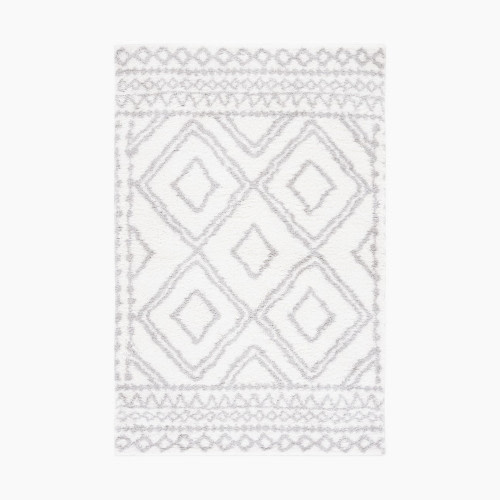 Safavieh Berber Shag Area Rug - Ivory/Grey, 5'5" X 7'7"