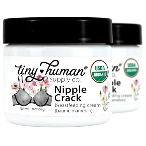 Organic Nipple Cream, Nipple Crack Lanolin Free Nipple Butter (2 Pack), Balm for Breastfeeding Mothers, No Need to Wash Off, Safe for Baby and Mama