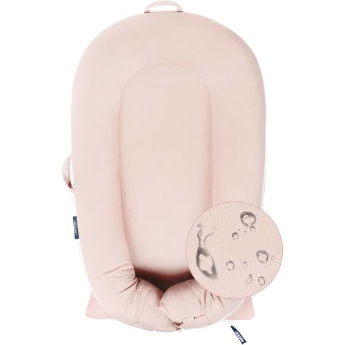 Organic Replacement Cover with Waterproof Pad | Premium Quality Spare Cover Certified Organic Cotton | Protects Against leaks | [Fits Dockatot Deluxe + Docks] (Cover Only) (Baby Pink)
