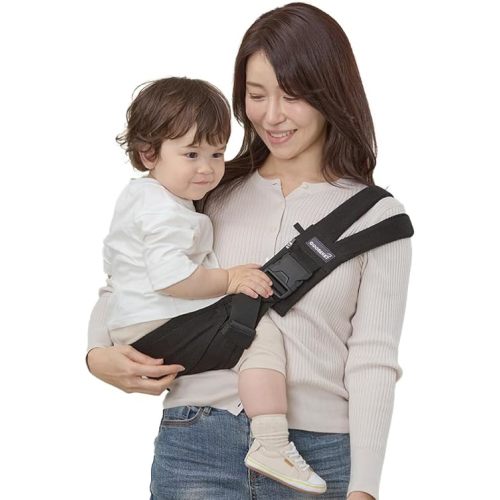 GOOSEKET 365 Toddler Carrier, 100% Cotton, Lightweight, Easy-to-USE, Portable, Suitable from 6-48 Months, Supports UP to 44LBS (Black)