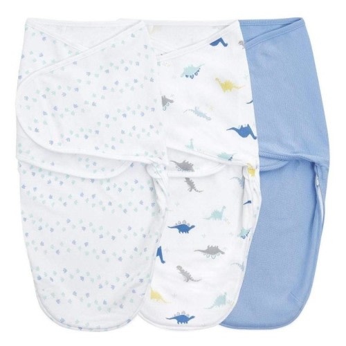 aden + anais essentials wrap swaddle 3pack - Dino Rama 0-3 months S/M