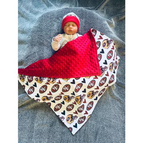49ers Baby inspired / Toddler Blanket / Sports Team Baby Blanket