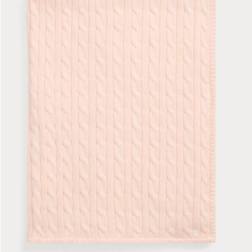 Cable-Knit Cotton Baby Blanket