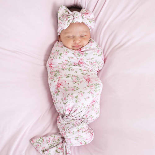 Bows in Bloom Oversized Swaddle Blanket