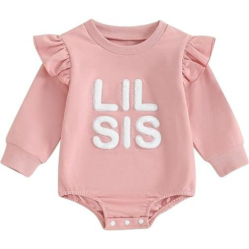 Newborn Baby Girl Clothes Daddys Girl Clothes Sweatshirt Embroidery Romper Long Sleeve Onesie Cute Baby Girl Romper