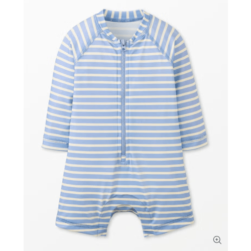Baby Rashguard Swimsuit | Hanna Andersson - Storm Blue/Ecru 6 -12 months