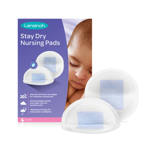 Lansinoh Stay Dry Disposable Nursing Pads for Breastfeeding, 60 Count