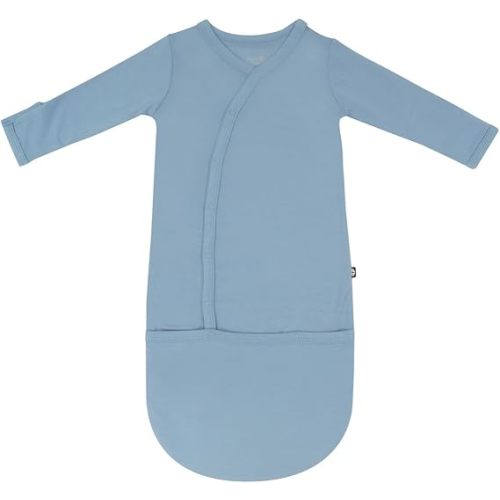 KYTE BABY Bundlers, Unisex Baby Sleeper Gowns, Rayon Made From Bamboo Material (0-3 Months, Slate)