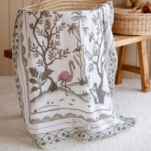Spring Collection Muslin Swaddle | Double-Layer Baby Blanket