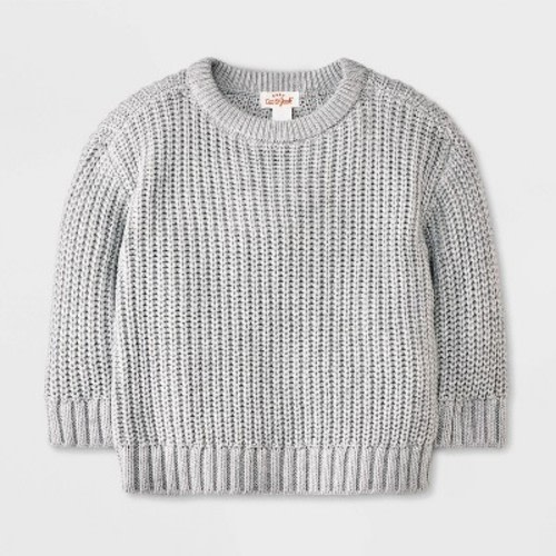 Baby Pullover Sweater - Cat & Jack™, Color: Light Gray, Size: 0-3M