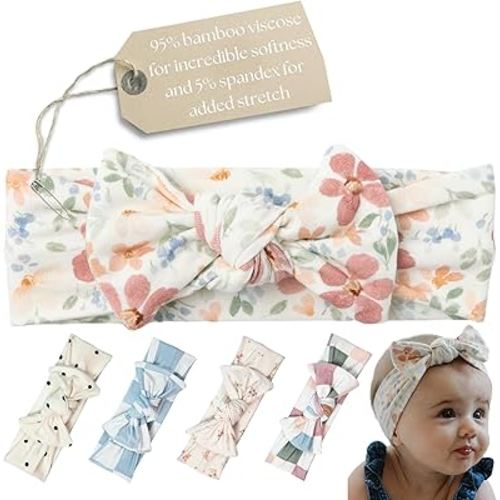 Amazon.com: Ada Joy Baby Girl Bows and Headbands - Premium Quality & Stylish Design Toddler Headbands with Soft, Stretchy Bamboo - Newborn Baby Bows : Baby